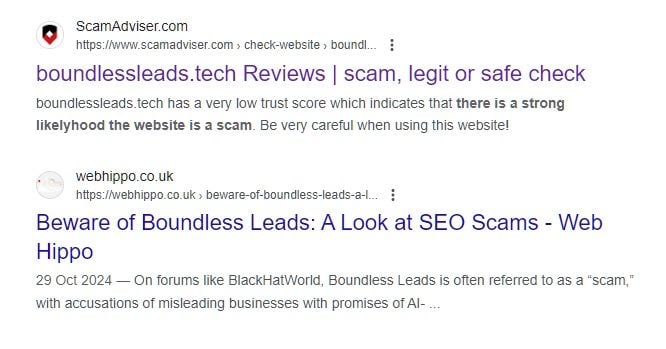 Is Boundless Leads a scam? Evidence Backing Google 