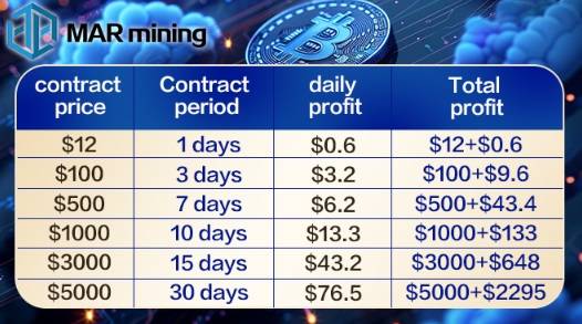 Mar Mining - Contract Price - Total Profit