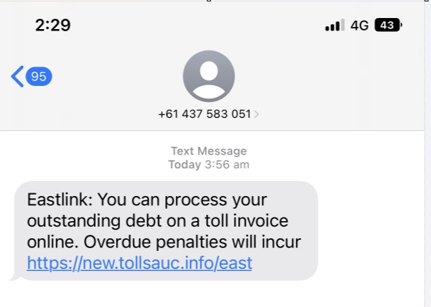 Linkt branded SMS scam