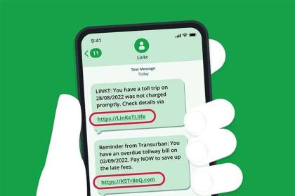 Linkt SMS Scam toll roads telco - Telstra