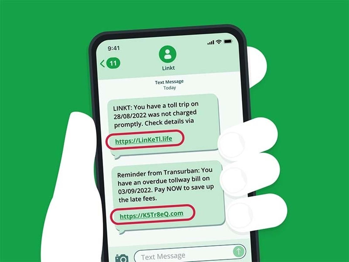 Linkt SMS Scam toll roads telco - Telstra