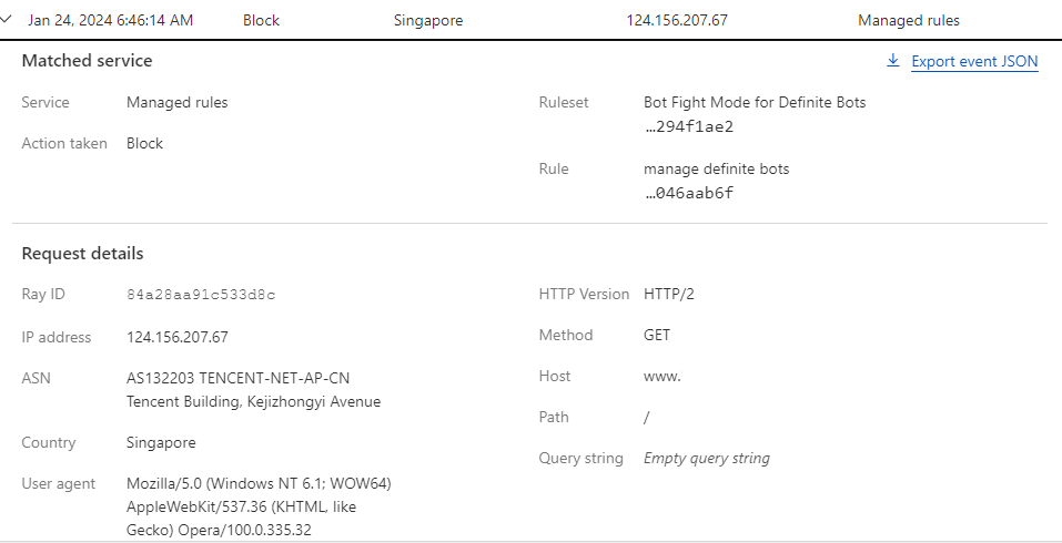 Cloudflare Log DDoS attacks Singapore 