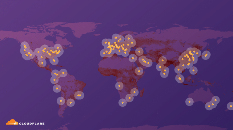 Fastest DNS - Cloudflare DNS resolver locations. (POPs) 