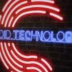 neon tech sign