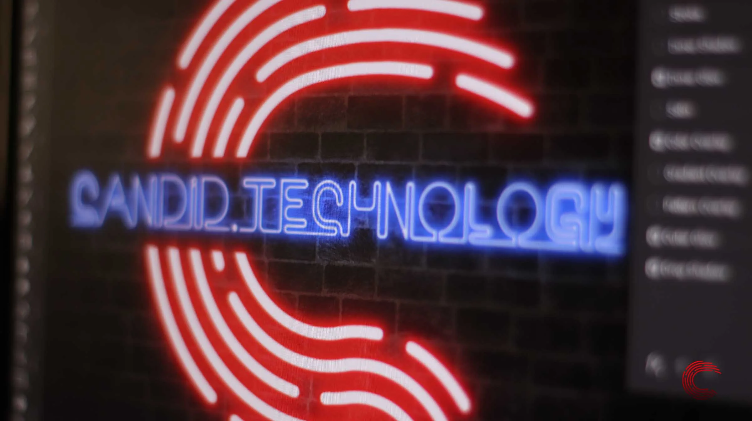 neon tech sign